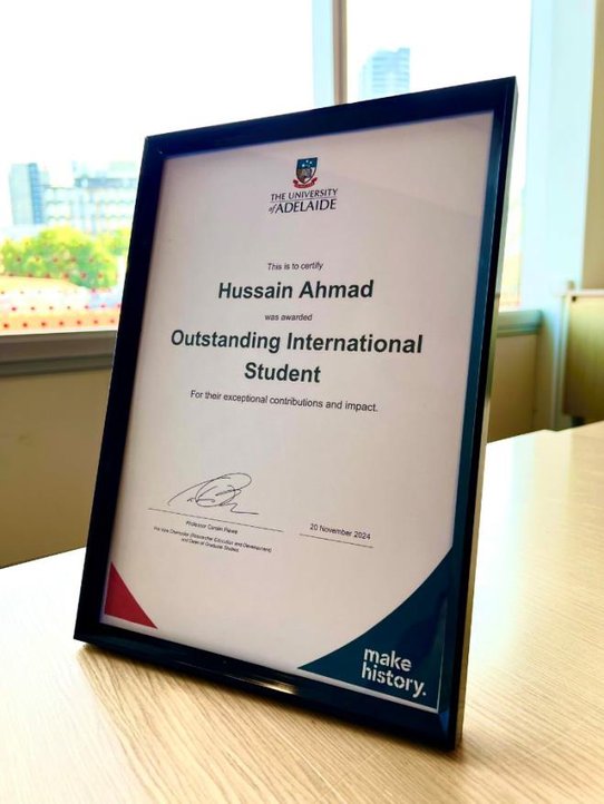 Outstanding International Student Award Presentation