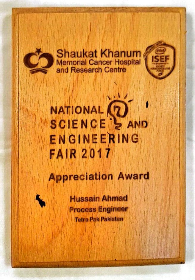 National Science and Engineering Fair Judge Award Certificate