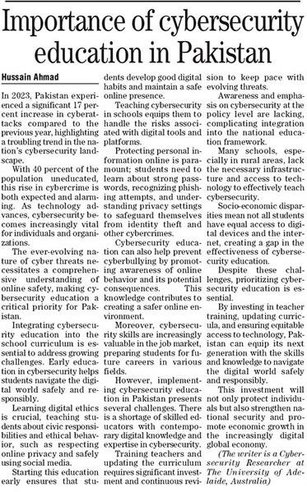 The News International Cybersecurity Article
