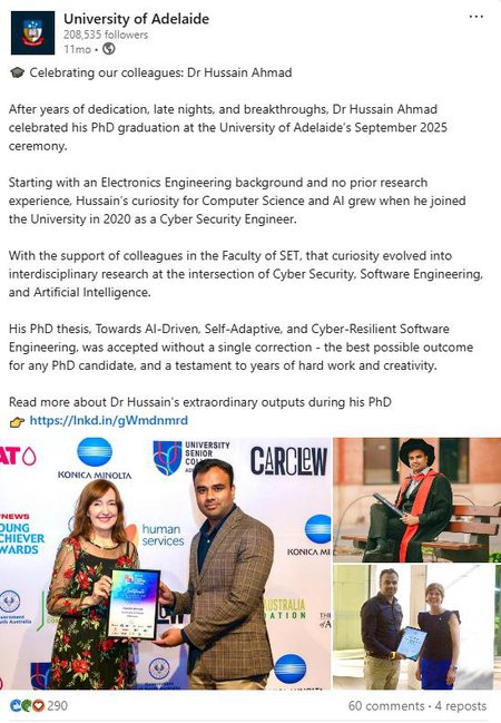 Celebrating Our Colleagues - Dr Hussain Ahmad