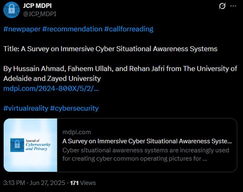 Journal of Cybersecurity and Privacy Spotlight