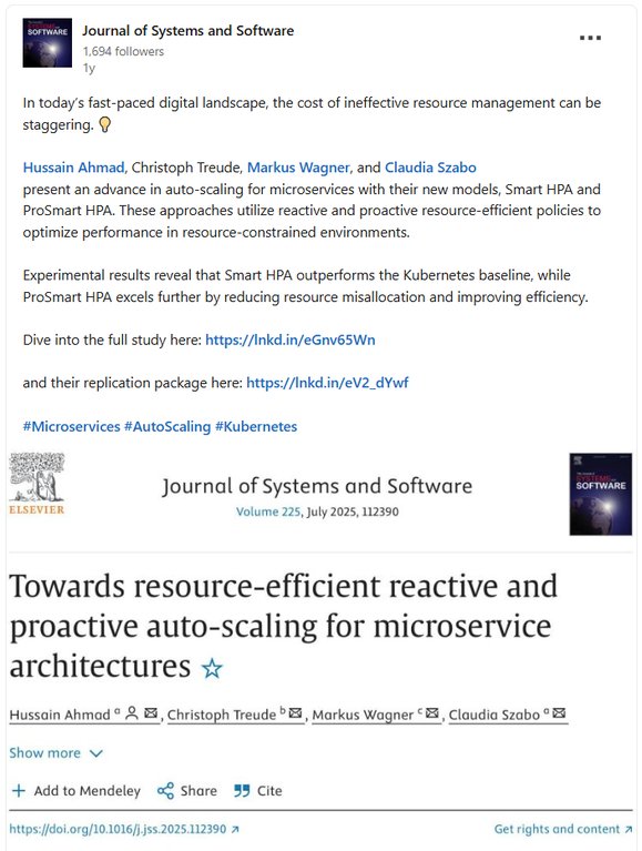 Journal of Systems and Software Research Spotlight