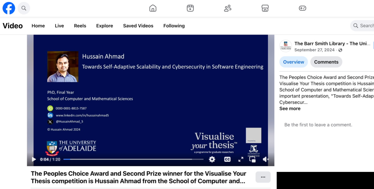 Visualise Your Thesis Video Showcase